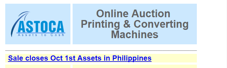 online-auction-printing-converitng machines